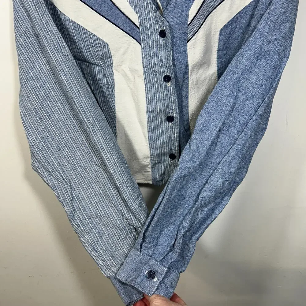 Vintage Western 1849 Authentic Ranchwear Shirt M Arrow Feather Stud Detail USA - Picture 8 of 10